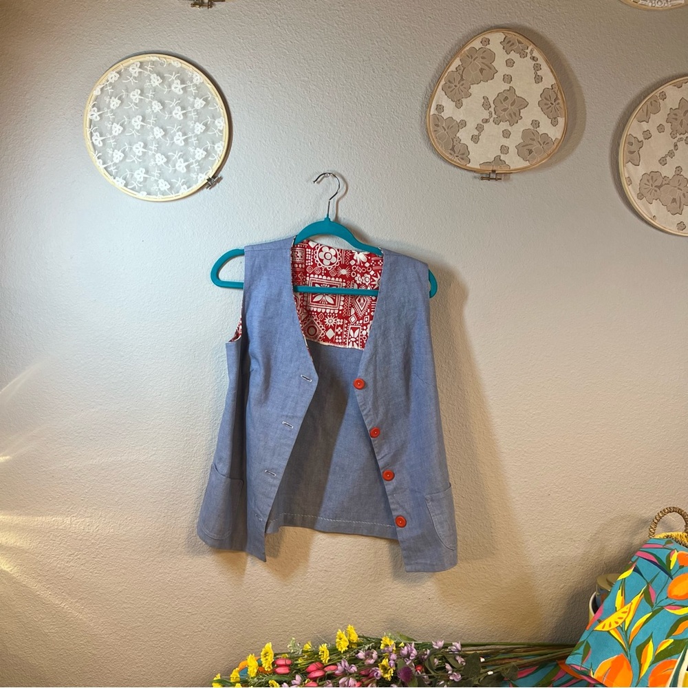 Homemade Blue and Red Vest